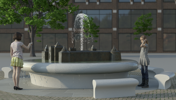 Ontwerp stadsfontein Kasteel Vredenburg